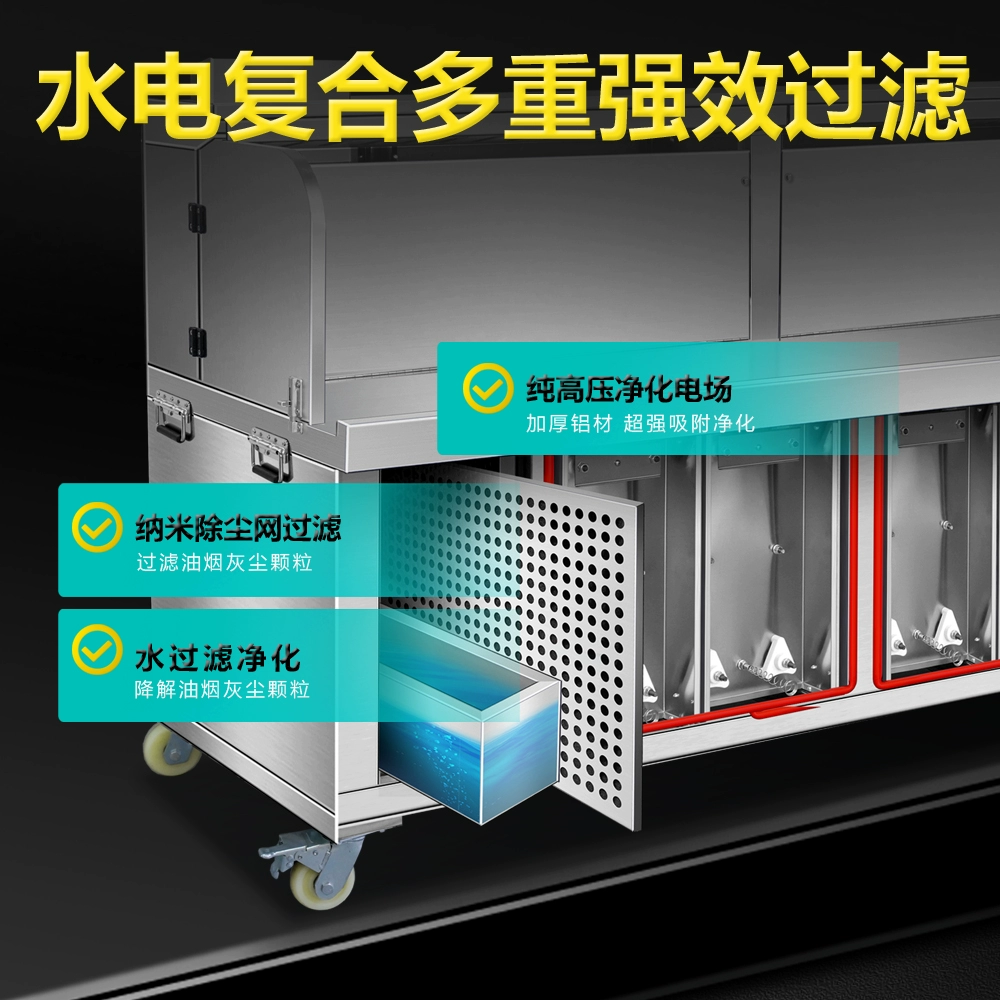 无烟净化烧烤车烧烤炉子烧烤专用净化器油烟净化一体机商用